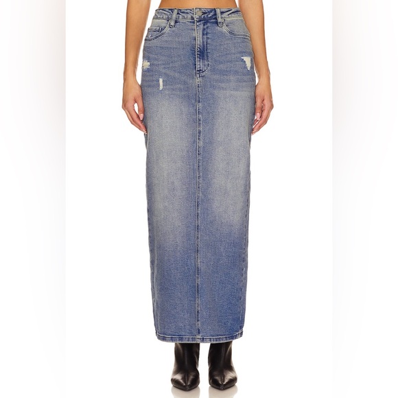 BLANKNYC Denim Maxi Skirt in High Street - Picture 2 of 16